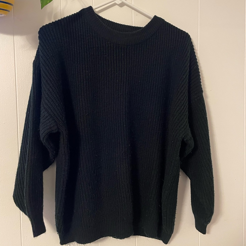 Roaman’s Vintage Black Acrylic Sweater